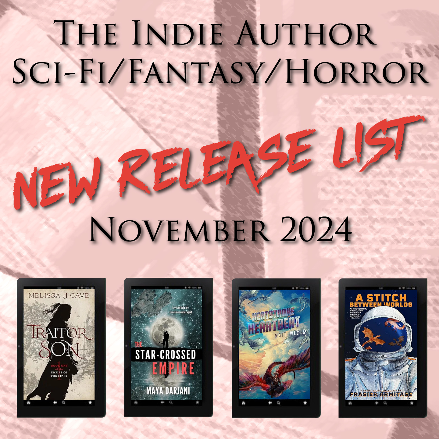 The Indie Author Sci-Fi/Fantasy/Horror New Release List: November 2024