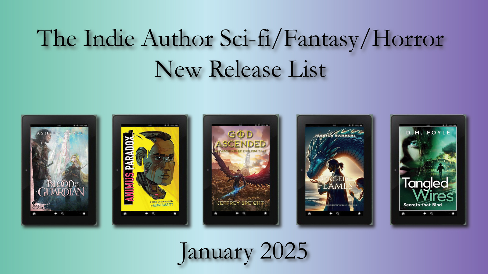 The Indie Author Sci-Fi/Fantasy/Horror New Release List: January 2025